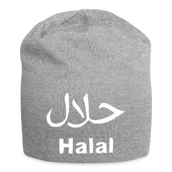 Halal - Religion - Islam - Bonnet en jersey - gris chiné - Devant