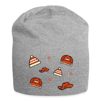 Rote Mützen - Hut lover - Jersey-Beanie - Grau meliert - Vorne