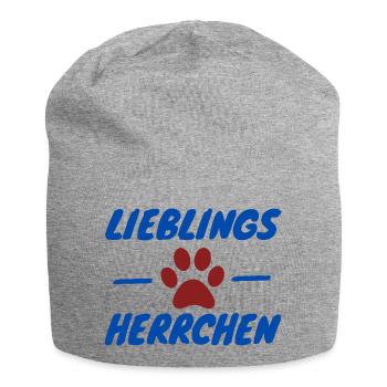Lieblings Herrchen Geschenkidee Geschenk - Jersey-Beanie - Grau meliert - Vorne