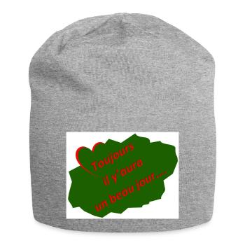 beau jour - Bonnet en jersey - gris chiné - Devant