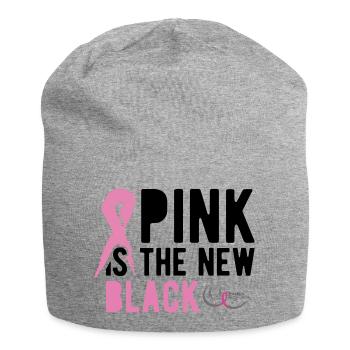 Pink is the new black - Jersey-Beanie - Grau meliert - Vorne