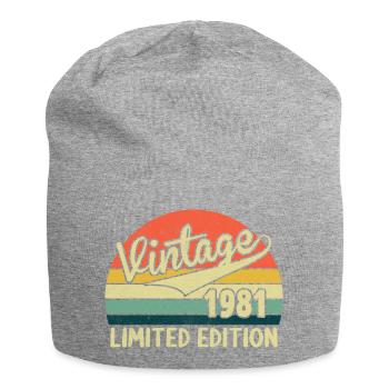Jahrgang 1981 limitierte Edition - Jersey-Beanie - Grau meliert - Vorne