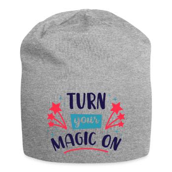 Schalten Sie Ihre Magie ein! - Jersey-Beanie - Grau meliert - Vorne