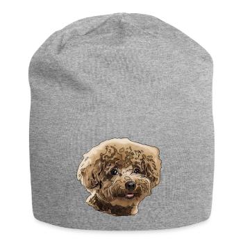 Poodle - Jersey Beanie - heather grey - Front