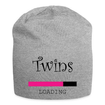 Schwangerschaft Babyparty Babyshower Boy Girl - Jersey-Beanie - Grau meliert - Vorne