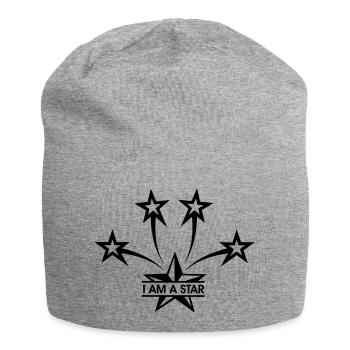Je suis une star - Bonnet en jersey - gris chiné - Devant
