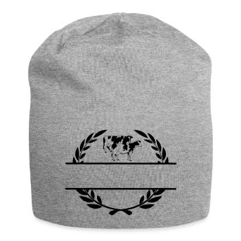 Dairy cows monogram - Jersey Beanie - heather grey - Front