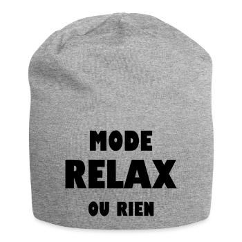 Mode relax ou rien - Bonnet en jersey - gris chiné - Devant