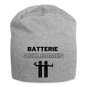 Batterie abklemmen Freunde - Jersey-Beanie - Grau meliert - Vorne