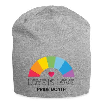 L’amour est l’amour. Mois de la fierté. - Bonnet en jersey - gris chiné - Devant