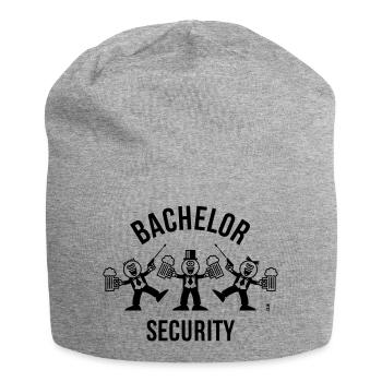 Bachelor Security (JGA / Karikatur / Tanz / 1C) - Jersey-Beanie - Grau meliert - Vorne