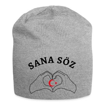 Je vous promets Turquie - Bonnet en jersey - gris chiné - Devant