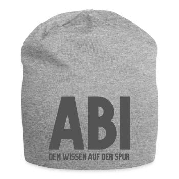 Abi dem Wissen auf der Spur - Jersey-Beanie - Grau meliert - Vorne