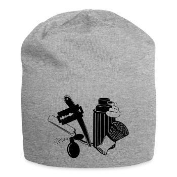 Logo corporate clothing hairdresser - Jersey Beanie - heather grey - Front