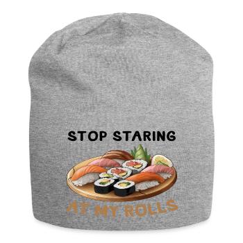 Stop Staring at my Rolls Sushi - Jersey Beanie - heather grey - Front