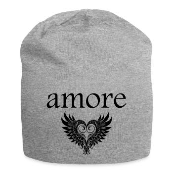 amore - Jersey Beanie - heather grey - Front