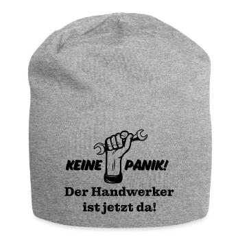 Keine Panik! Der Handwerker ist da! Technik, Azubi - Jersey-Beanie - Grau meliert - Vorne