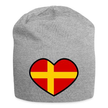 Skåne Herz - Jersey-Beanie - Grau meliert - Vorne
