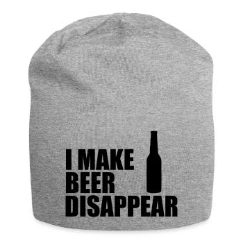 Je fais disparaître la bière - Bonnet en jersey - gris chiné - Devant