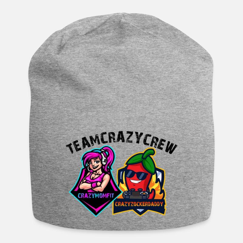 teamcrazycrew - Jersey-Beanie - Grau meliert