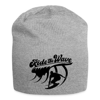 Ride the Wave surfen am Meer - Jersey-Beanie - Grau meliert - Vorne