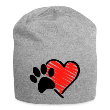 pfote herz - Jersey-Beanie - Grau meliert - Vorne