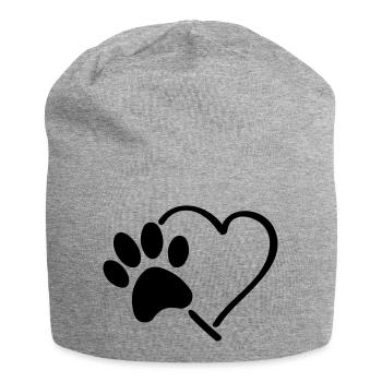 pfote herz - Jersey-Beanie - Grau meliert - Vorne