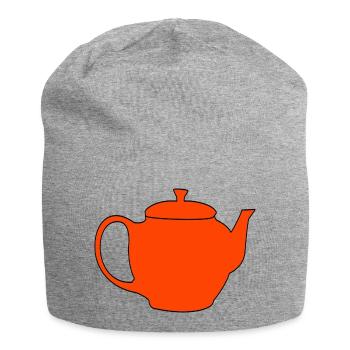Teapot Tea Pot Breakfast Enjoyment Drink - Jersey Beanie - heather grey - Front
