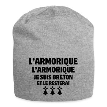 Bretagne, je suis Breton, Armorique - Bonnet en jersey - gris chiné - Devant