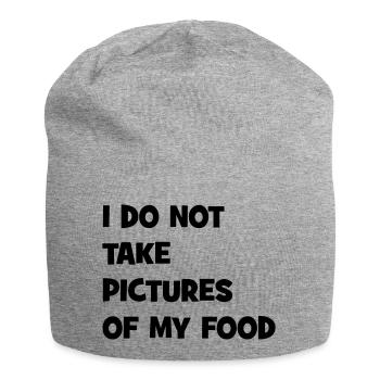 I do not take pictures of my food - Jersey-Beanie - Grau meliert - Vorne