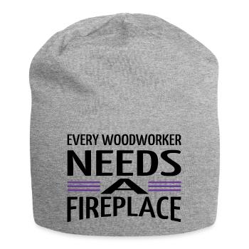 funshirt funny craftsmen design lumberman felling - Jersey-Beanie - Grau meliert - Vorne