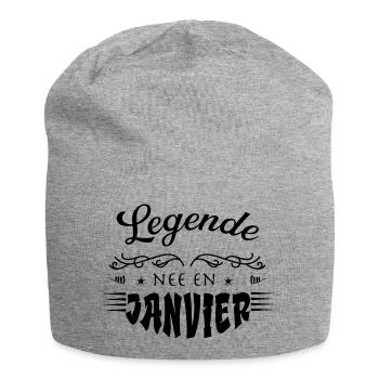 legende nee en janvier - Bonnet en jersey - gris chiné - Devant