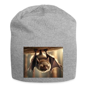 Niedliche Tiere chillen – Fledermaus - Jersey-Beanie - Grau meliert - Vorne