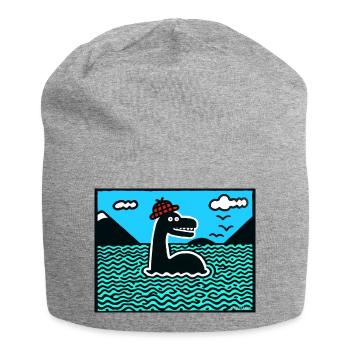 Nessie Loch Ness Monster - Jersey-Beanie - Grau meliert - Vorne