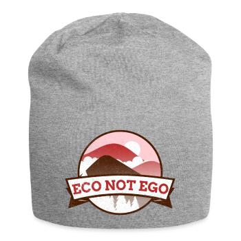 Eco not Ego - Jersey-Beanie - Grau meliert - Vorne