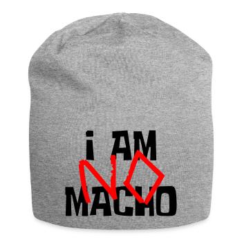 I am no macho - Jersey Beanie - heather grey - Front