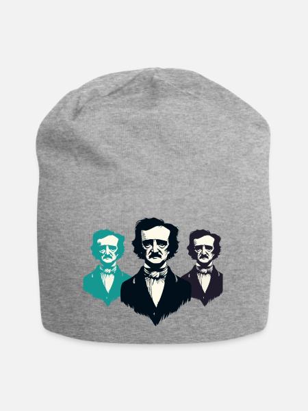 Edgar Allan Poe - Jersey-Beanie - Grau meliert