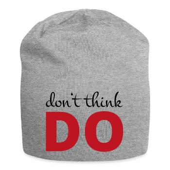 Don't think, act - Jersey Beanie - heather grey - Front