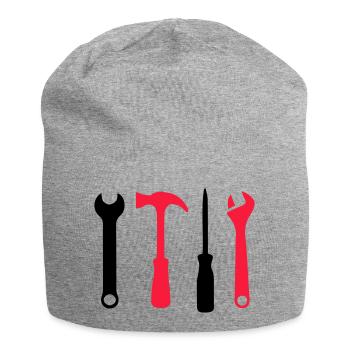 Icônes d’outils - Bonnet en jersey - gris chiné - Devant