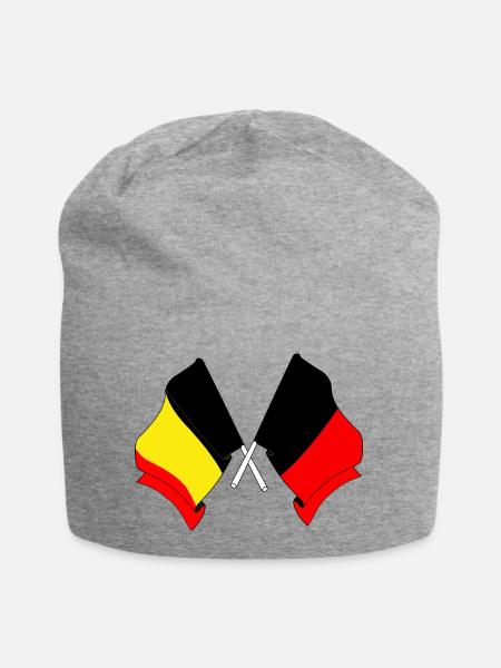 Flagge von Belgien und Flagge von Namur - Jersey-Beanie - Grau meliert