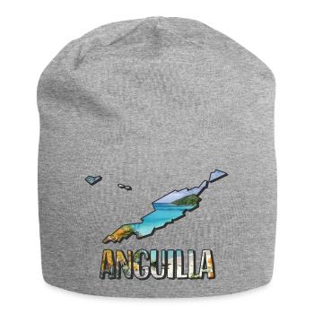Carte à l’aquarelle Anguilla - Bonnet en jersey - gris chiné - Devant