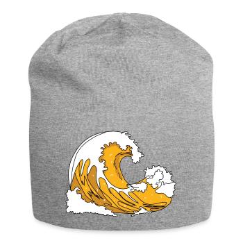 Beer Wave - Jersey Beanie - heather grey - Front
