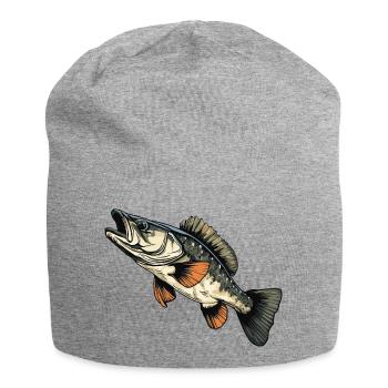 poisson - Bonnet en jersey - gris chiné - Devant