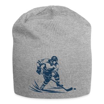 Eishockeyspieler - Jersey-Beanie - Grau meliert - Vorne
