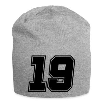 19 - Jersey Beanie - heather grey - Front