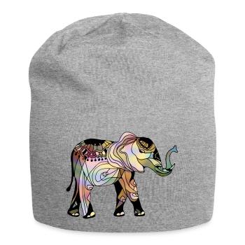 Elefant - Jersey-Beanie - Grau meliert - Vorne