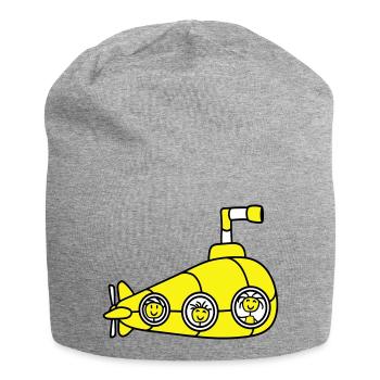 Lustige 3 U-Boot Crew Team Drei Freunde Matrosen - Jersey-Beanie - Grau meliert - Vorne