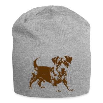 Jack Russell terrier chien de race - Bonnet en jersey - gris chiné - Devant