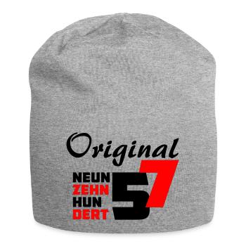 Original Jahrgang 1957 - Jersey-Beanie - Grau meliert - Vorne