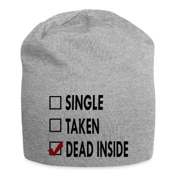 SINGLE noir blanc DEAD - Bonnet en jersey - gris chiné - Devant
